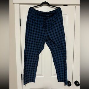 Stafford Blue and Black Checkered Joggers